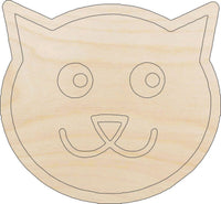 Cat Wood Craft Shape - Laser Cut Baltic Birch Unfinished DIY Wood Art Supplies CAT9 - The Wood Shape Store