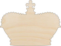 Crown Wood Craft Shape - Laser Cut Baltic Birch Unfinished DIY Wood Art Supplies CLT104 - The Wood Shape Store