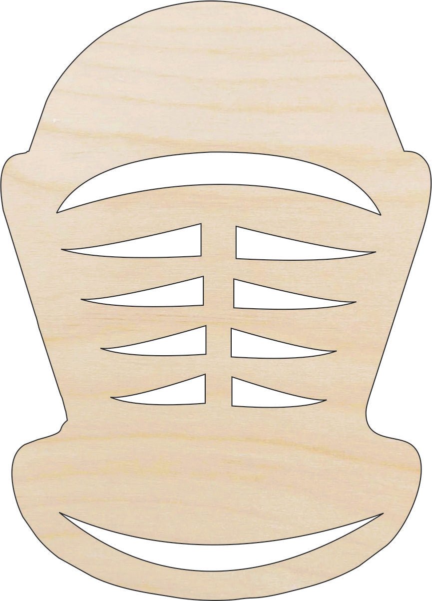 Helmet Wood Craft Shape - Laser Cut Baltic Birch Unfinished DIY Wood Art Supplies CLT108 - The Wood Shape Store