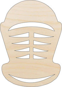 Helmet Wood Craft Shape - Laser Cut Baltic Birch Unfinished DIY Wood Art Supplies CLT108 - The Wood Shape Store