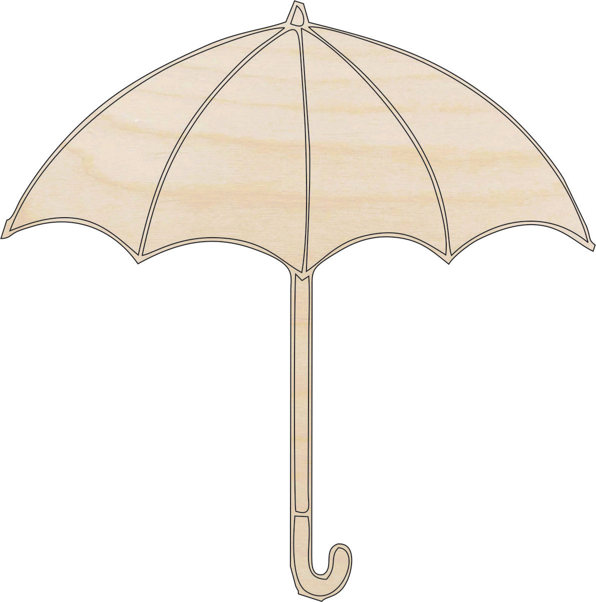 Clothing Umbrella - Laser Cut Out Unfinished Wood Craft Shape CLT10 Clothing Umbrella - Laser Cut Out Unfinished Wood Craft Shape CLT10