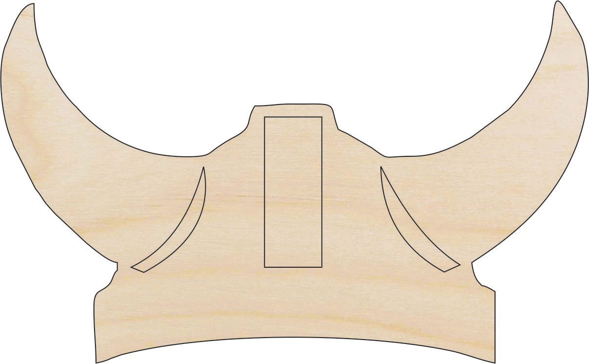 Helmet Wood Craft Shape - Laser Cut Baltic Birch Unfinished DIY Wood Art Supplies CLT110 - The Wood Shape Store