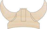 Helmet Wood Craft Shape - Laser Cut Baltic Birch Unfinished DIY Wood Art Supplies CLT110 - The Wood Shape Store