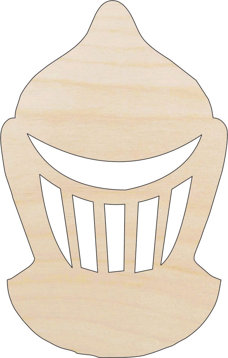 Helmet Wood Craft Shape - Laser Cut Baltic Birch Unfinished DIY Wood Art Supplies CLT111 - The Wood Shape Store