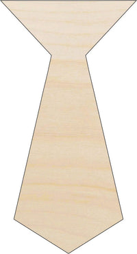 Tie Wood Craft Shape - Laser Cut Baltic Birch Unfinished DIY Wood Art Supplies CLT16 - The Wood Shape Store