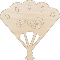 Fan Wood Craft Shape - Laser Cut Baltic Birch Unfinished DIY Wood Art Supplies CLT19 - The Wood Shape Store