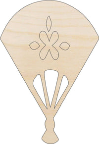 Fan Wood Craft Shape - Laser Cut Baltic Birch Unfinished DIY Wood Art Supplies CLT22 - The Wood Shape Store
