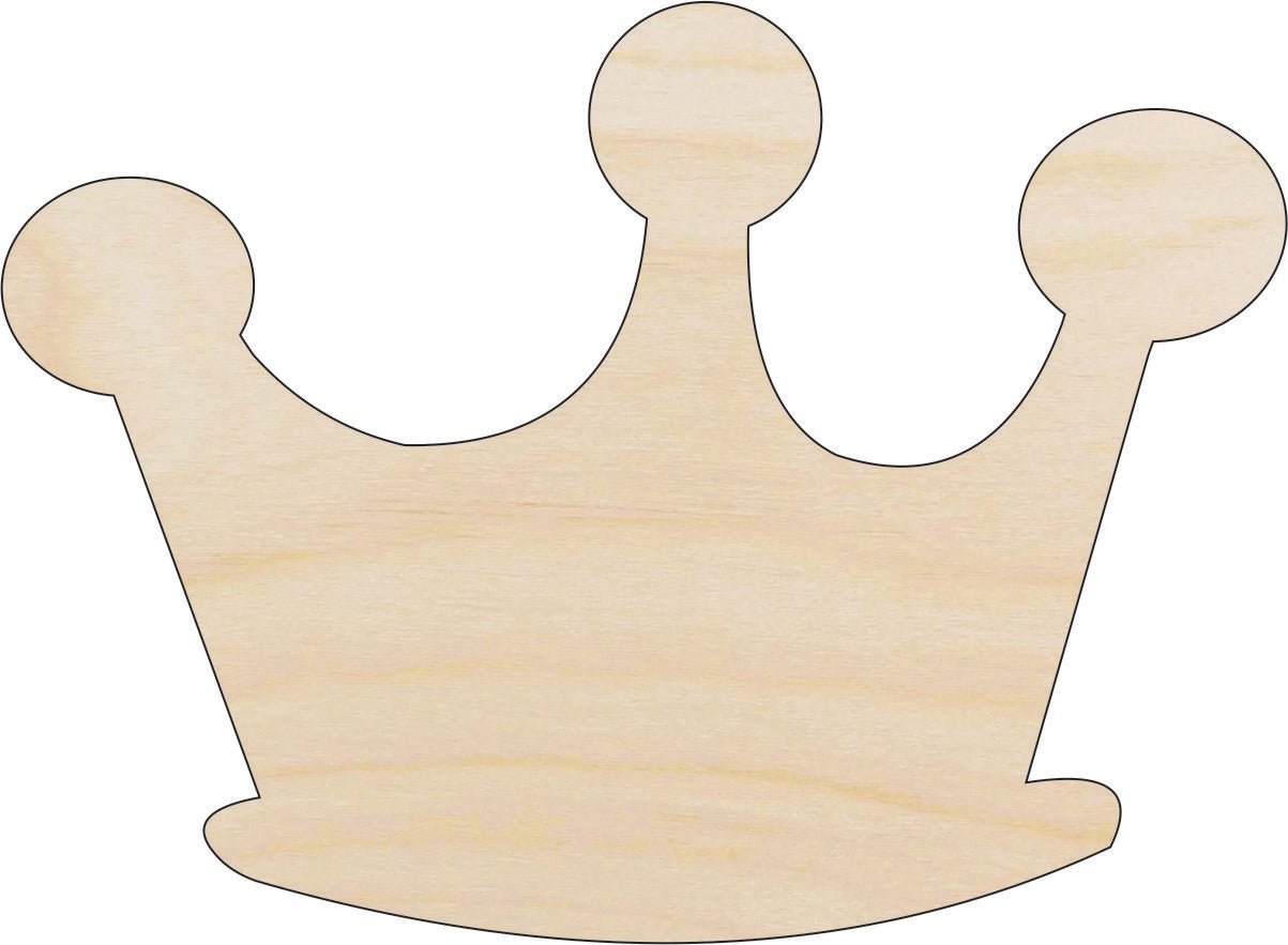 Crown Wood Craft Shape - Laser Cut Baltic Birch Unfinished DIY Wood Art Supplies CLT23 - The Wood Shape Store