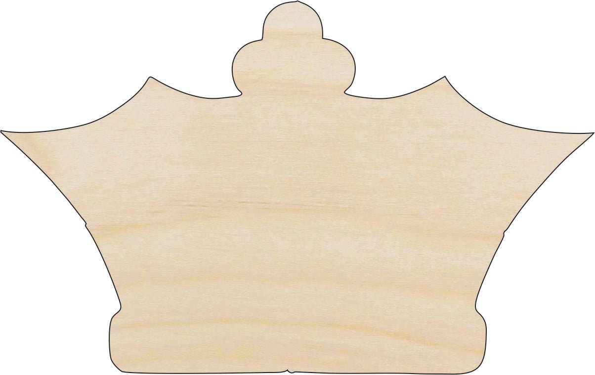 Crown Wood Craft Shape - Laser Cut Baltic Birch Unfinished DIY Wood Art Supplies CLT24 - The Wood Shape Store