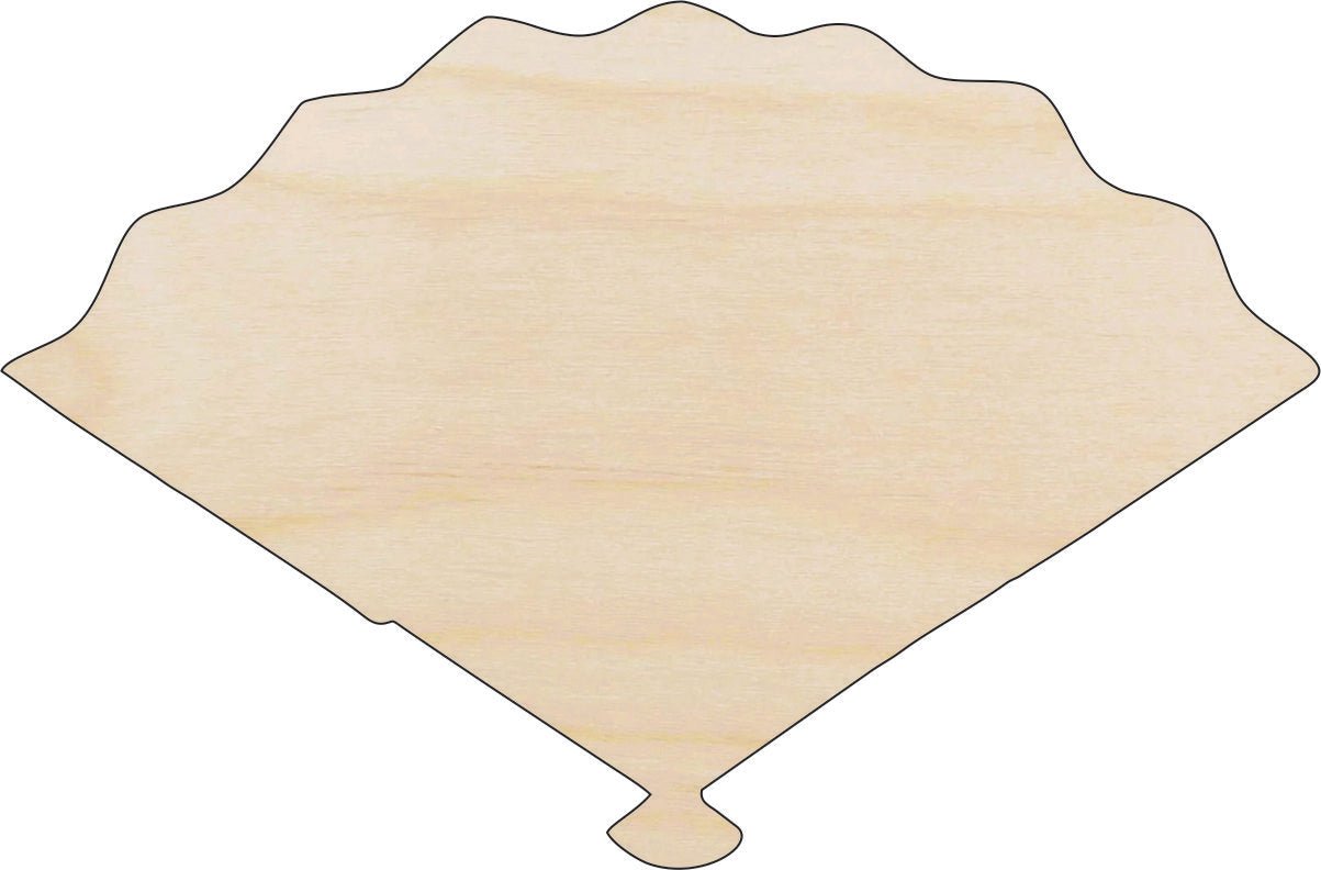 Fan Wood Craft Shape - Laser Cut Baltic Birch Unfinished DIY Wood Art Supplies CLT27 - The Wood Shape Store