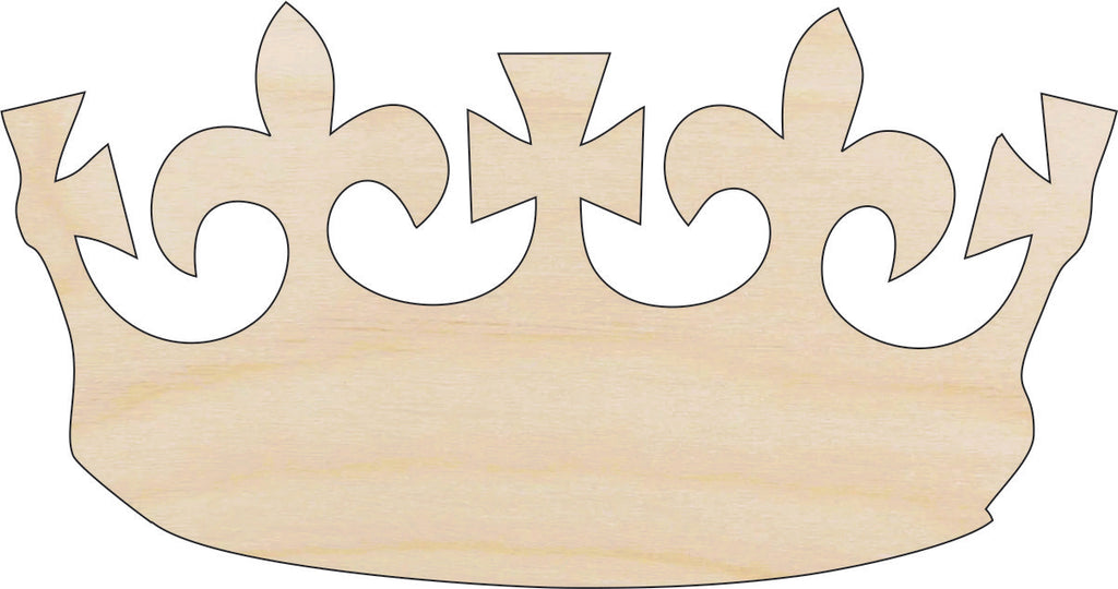 Crown - Laser Cut Out Unfinished Wood Craft Shape CLT29