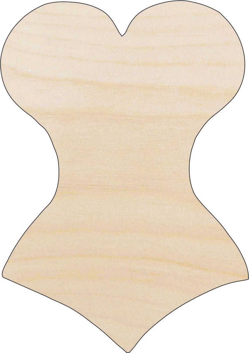 Corset Wood Craft Shape - Laser Cut Baltic Birch Unfinished DIY Wood Art Supplies CLT31 - The Wood Shape Store