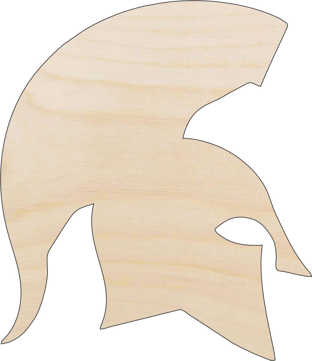 Helmet Wood Craft Shape - Laser Cut Baltic Birch Unfinished DIY Wood Art Supplies CLT33 - The Wood Shape Store