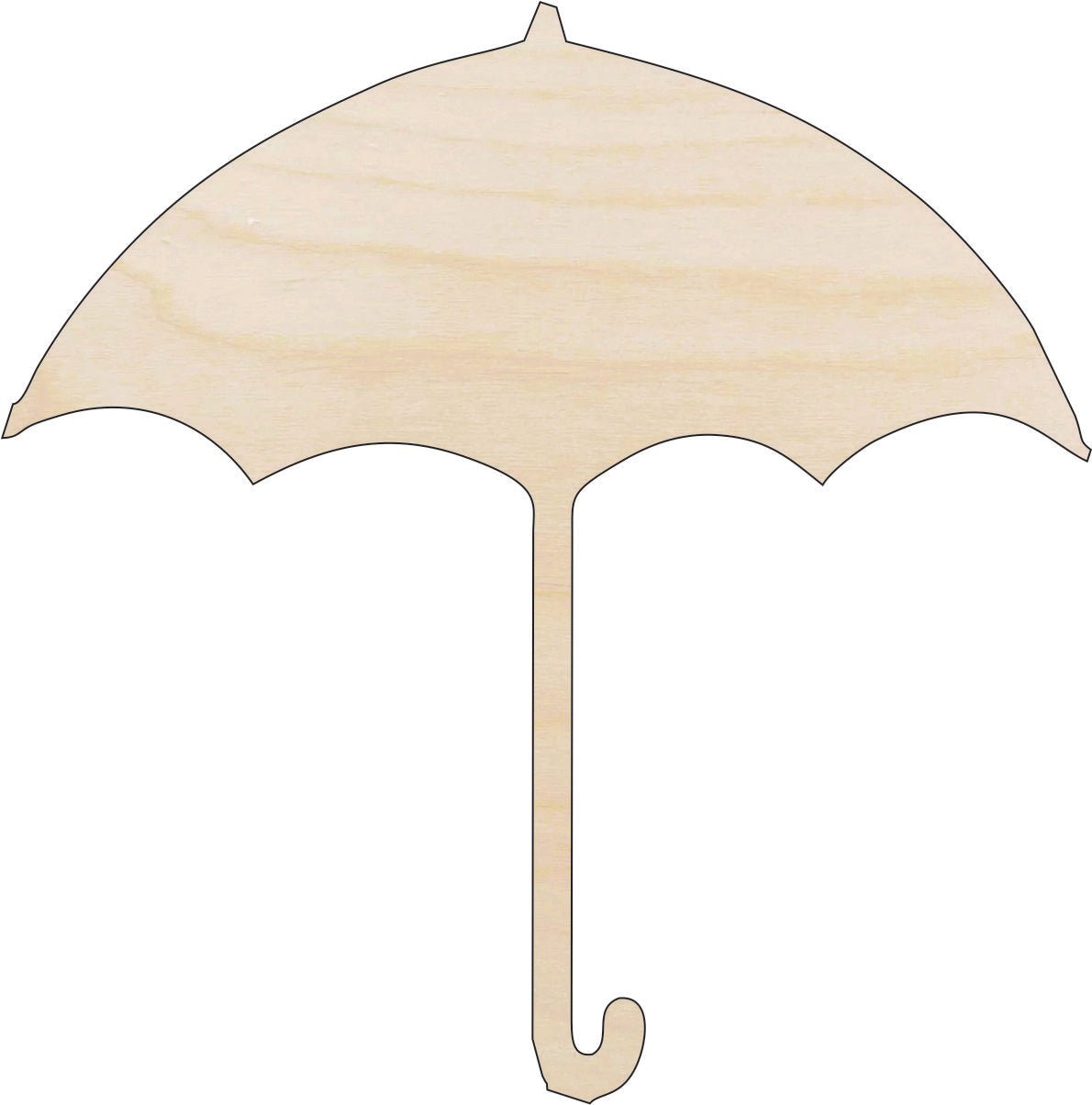 Parasol Wood Craft Shape - Laser Cut Baltic Birch Unfinished DIY Wood Art Supplies CLT39 - The Wood Shape Store