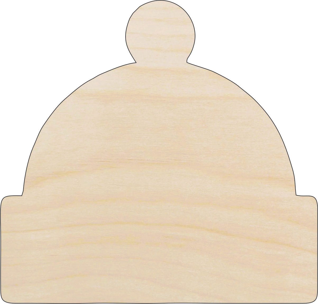 Winter Hat Wood Craft Shape - Laser Cut Baltic Birch Unfinished DIY Wood Art Supplies CLT51 - The Wood Shape Store