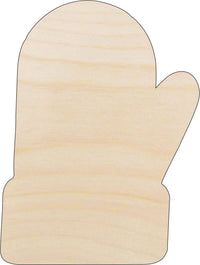Mitten Wood Craft Shape - Laser Cut Baltic Birch Unfinished DIY Wood Art Supplies CLT52 - The Wood Shape Store