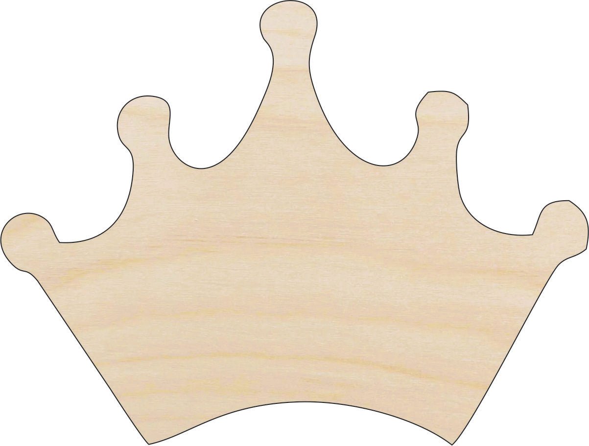 Crown Wood Craft Shape - Laser Cut Baltic Birch Unfinished DIY Wood Art Supplies CLT56 - The Wood Shape Store