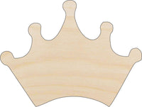 Crown Wood Craft Shape - Laser Cut Baltic Birch Unfinished DIY Wood Art Supplies CLT56 - The Wood Shape Store