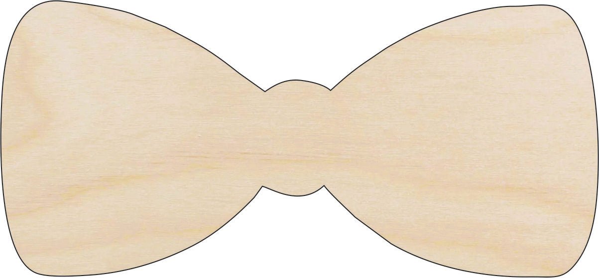 Bow Wood Craft Shape - Laser Cut Baltic Birch Unfinished DIY Wood Art Supplies CLT5 - The Wood Shape Store