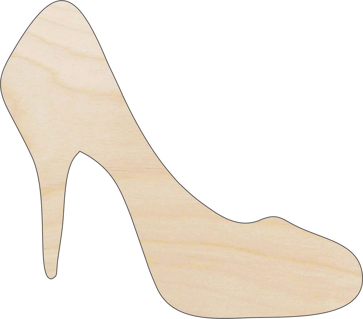 Shoe Wood Craft Shape - Laser Cut Baltic Birch Unfinished DIY Wood Art Supplies CLT63 - The Wood Shape Store
