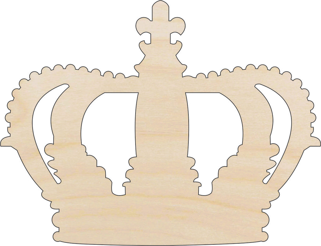 Crown - Laser Cut Out Unfinished Wood Craft Shape CLT65