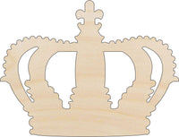 Crown Wood Craft Shape - Laser Cut Baltic Birch Unfinished DIY Wood Art Supplies CLT65 - The Wood Shape Store
