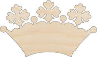 Crown Wood Craft Shape - Laser Cut Baltic Birch Unfinished DIY Wood Art Supplies CLT66 - The Wood Shape Store