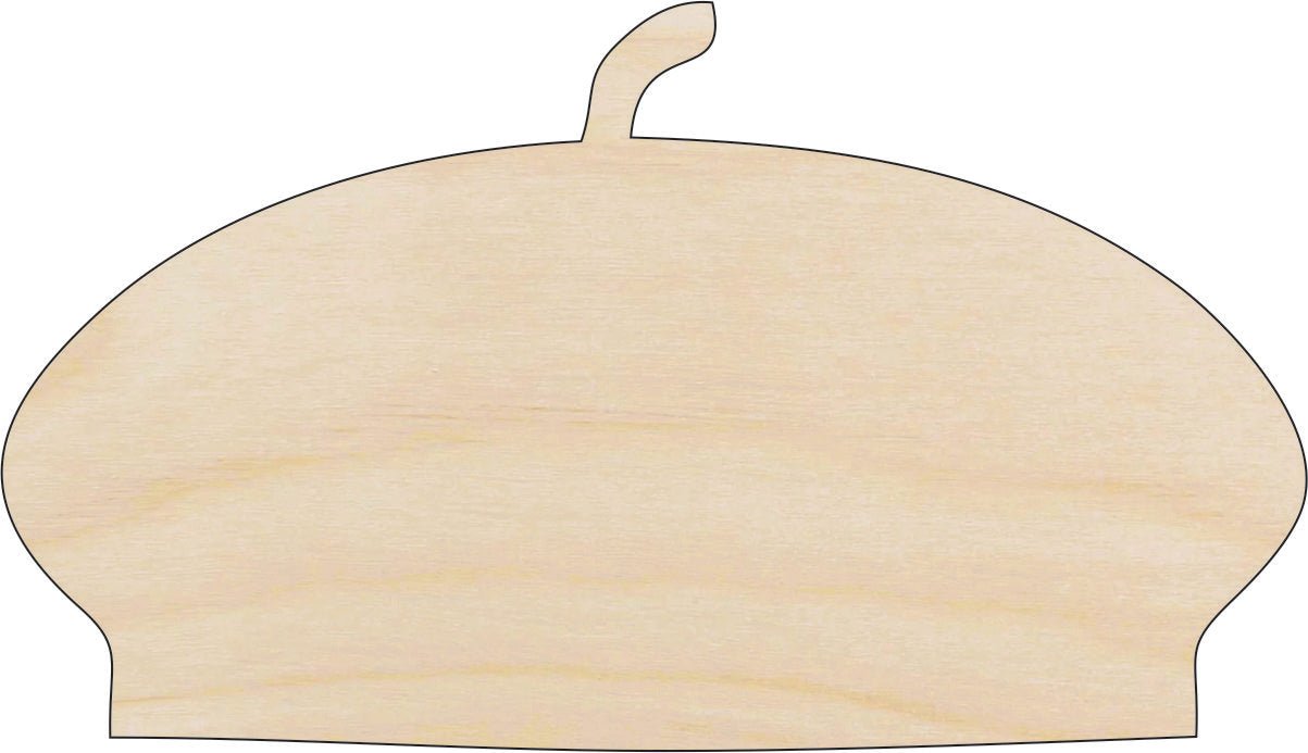 Beret Wood Craft Shape - Laser Cut Baltic Birch Unfinished DIY Wood Art Supplies CLT78 - The Wood Shape Store