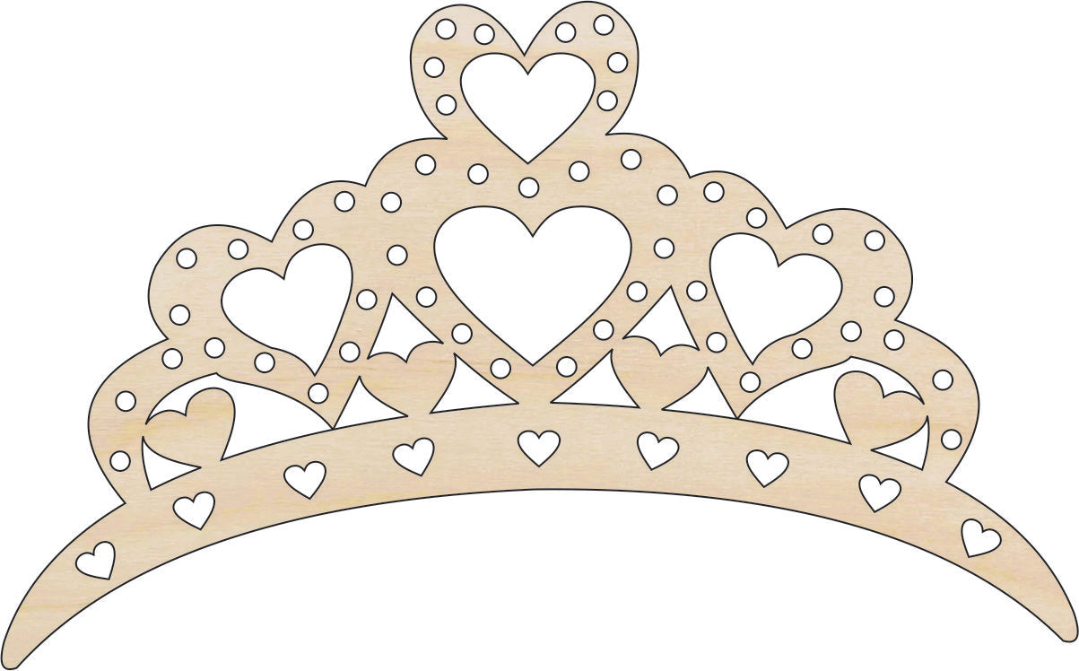 Crown - Laser Cut Out Unfinished Wood Craft Shape CLT81 Crown - Laser Cut Out Unfinished Wood Craft Shape CLT81