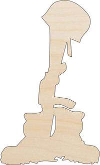 Military Boots Wood Craft Shape - Laser Cut Baltic Birch Unfinished DIY Wood Art Supplies CLT84 - The Wood Shape Store