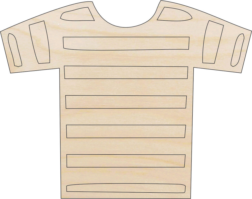 Striped T Shirt - Laser Cut Wood Shape CLT87