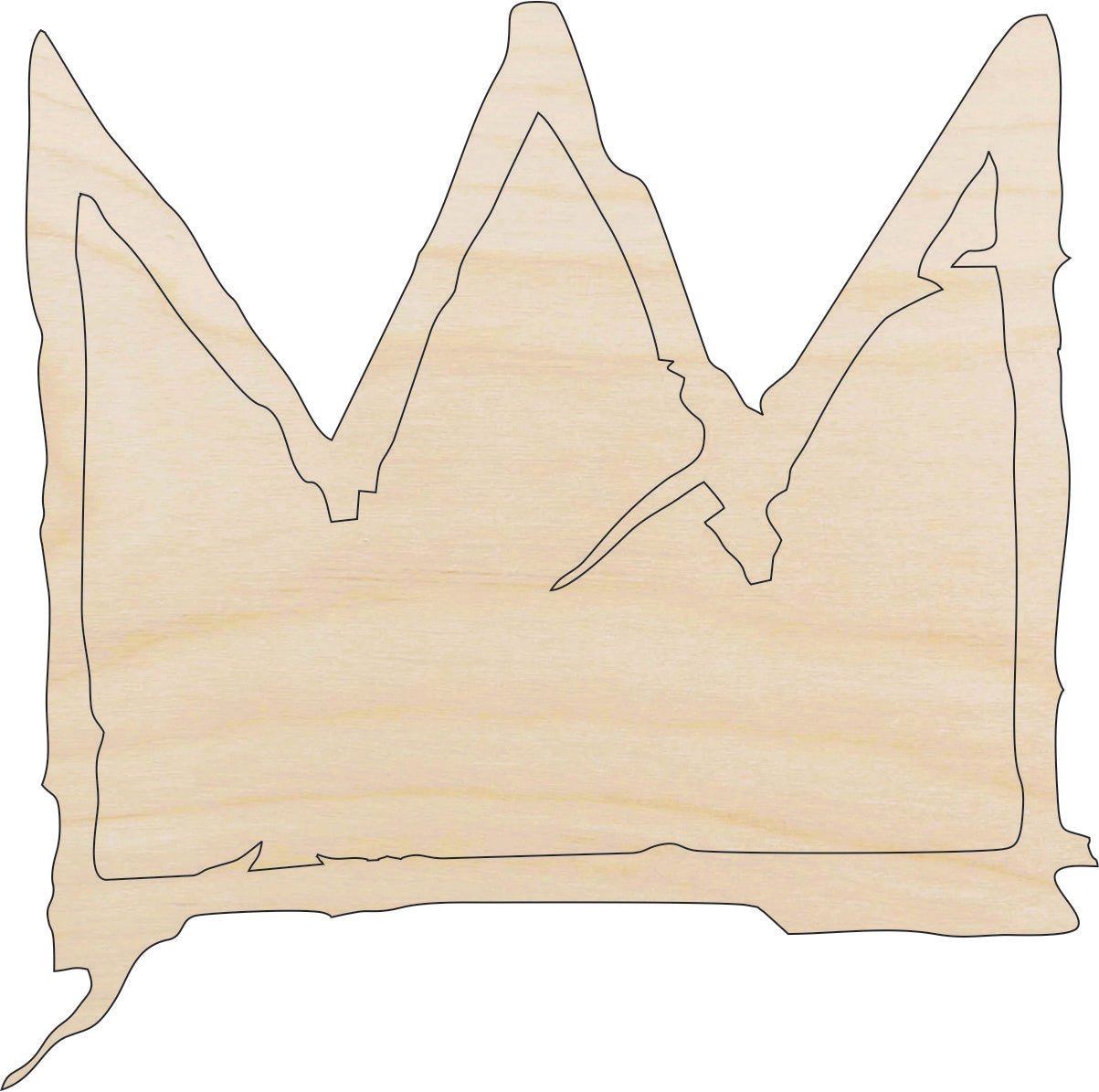 Crown Wood Craft Shape - Laser Cut Baltic Birch Unfinished DIY Wood Art Supplies CLT88 - The Wood Shape Store