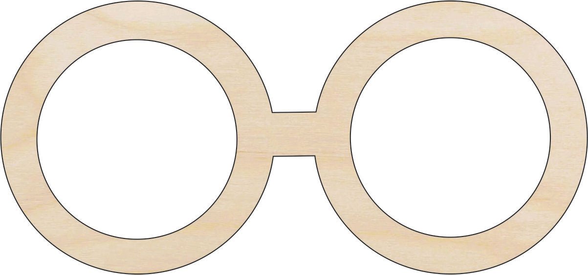 Glasses Wood Craft Shape - Laser Cut Baltic Birch Unfinished DIY Wood Art Supplies CLT8 - The Wood Shape Store