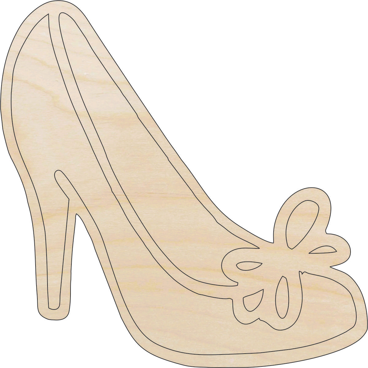 Shoe - Laser Cut Out Unfinished Wood Craft Shape CLT91 Shoe - Laser Cut Out Unfinished Wood Craft Shape CLT91