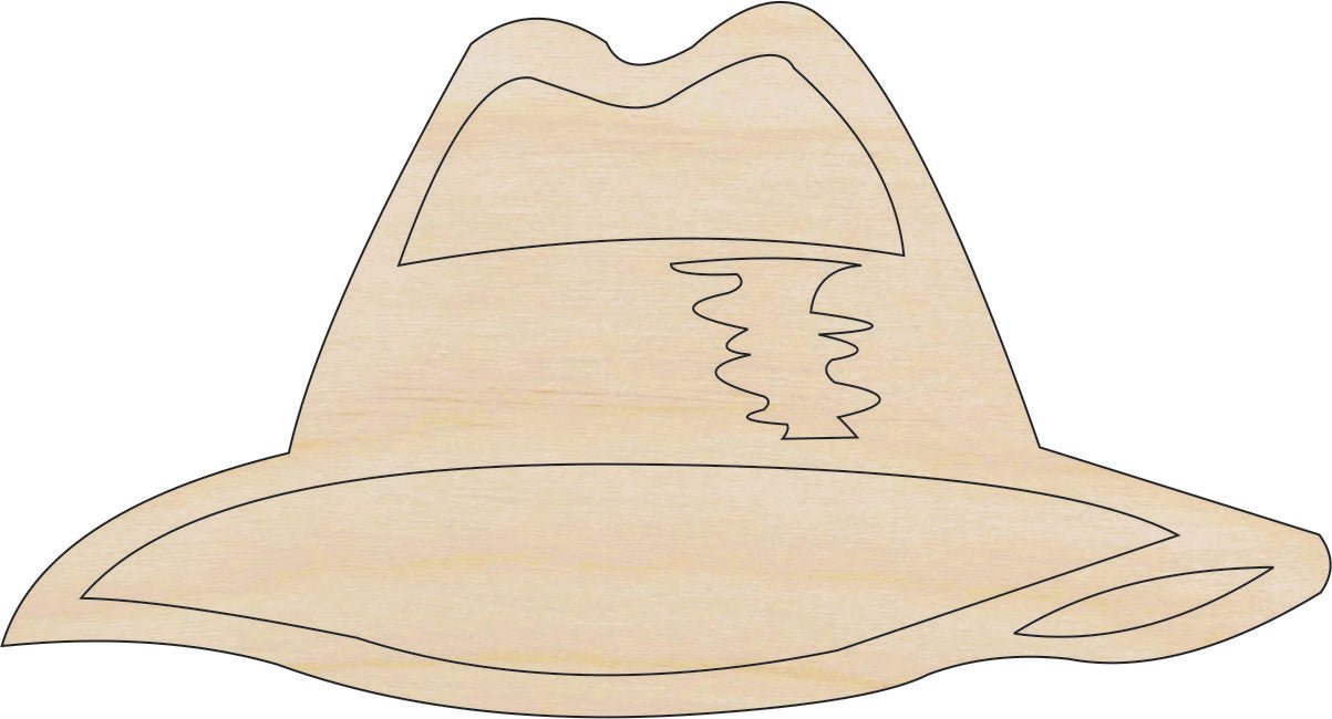 Hat Wood Craft Shape - Laser Cut Baltic Birch Unfinished DIY Wood Art Supplies CLT92 - The Wood Shape Store