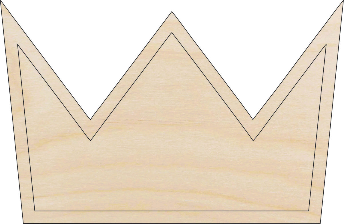 Crown - Laser Cut Out Unfinished Wood Craft Shape CLT93 Crown - Laser Cut Out Unfinished Wood Craft Shape CLT93