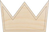 Crown Wood Craft Shape - Laser Cut Baltic Birch Unfinished DIY Wood Art Supplies CLT93 - The Wood Shape Store