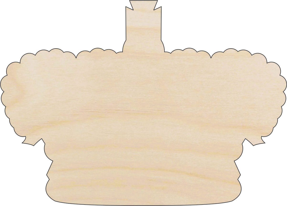 Crown Wood Craft Shape - Laser Cut Baltic Birch Unfinished DIY Wood Art Supplies CLT94 - The Wood Shape Store
