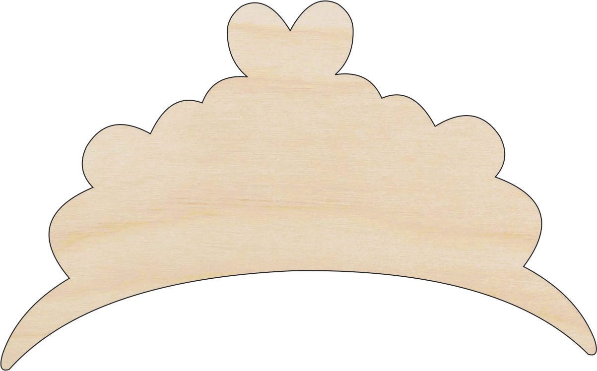 Crown Wood Craft Shape - Laser Cut Baltic Birch Unfinished DIY Wood Art Supplies CLT95 - The Wood Shape Store