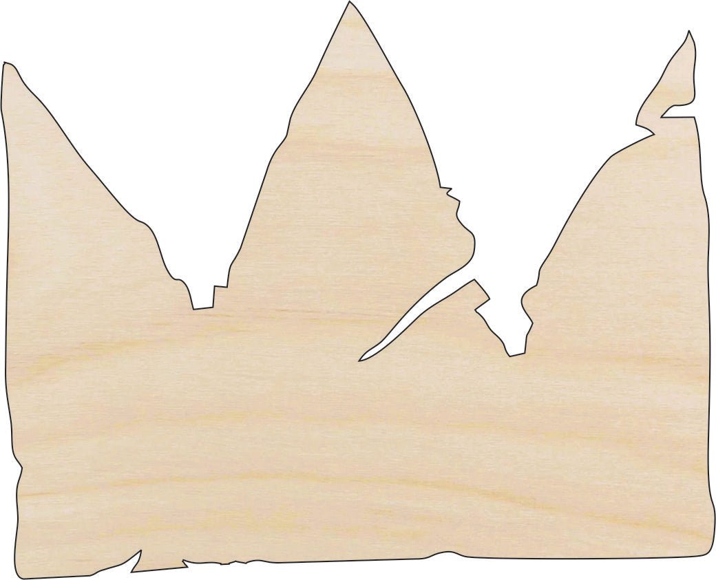 Crown Wood Craft Shape - Laser Cut Baltic Birch Unfinished DIY Wood Art Supplies CLT96 - The Wood Shape Store