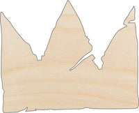 Crown Wood Craft Shape - Laser Cut Baltic Birch Unfinished DIY Wood Art Supplies CLT96 - The Wood Shape Store