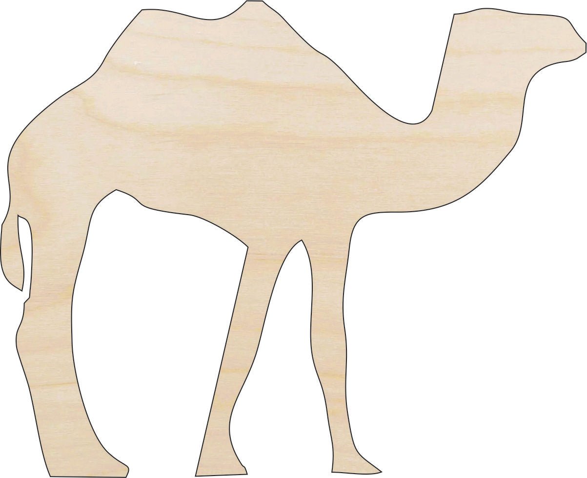 Camel Wood Craft Shape - Laser Cut Baltic Birch Unfinished DIY Wood Art Supplies CML2 - The Wood Shape Store