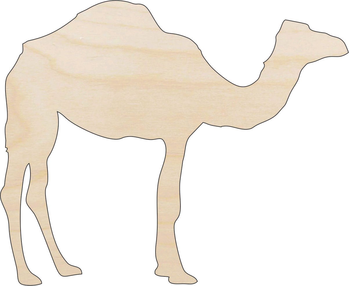Camel Wood Craft Shape - Laser Cut Baltic Birch Unfinished DIY Wood Art Supplies CML5 - The Wood Shape Store