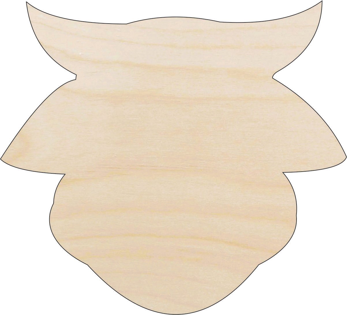 Cow Wood Craft Shape - Laser Cut Baltic Birch Unfinished DIY Wood Art Supplies COW11 - The Wood Shape Store