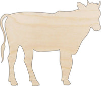 Cow Wood Craft Shape - Laser Cut Baltic Birch Unfinished DIY Wood Art Supplies COW12 - The Wood Shape Store