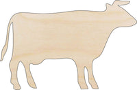 Cow Wood Craft Shape - Laser Cut Baltic Birch Unfinished DIY Wood Art Supplies COW17 - The Wood Shape Store