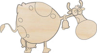 Cow Wood Craft Shape - Laser Cut Baltic Birch Unfinished DIY Wood Art Supplies COW1 - The Wood Shape Store