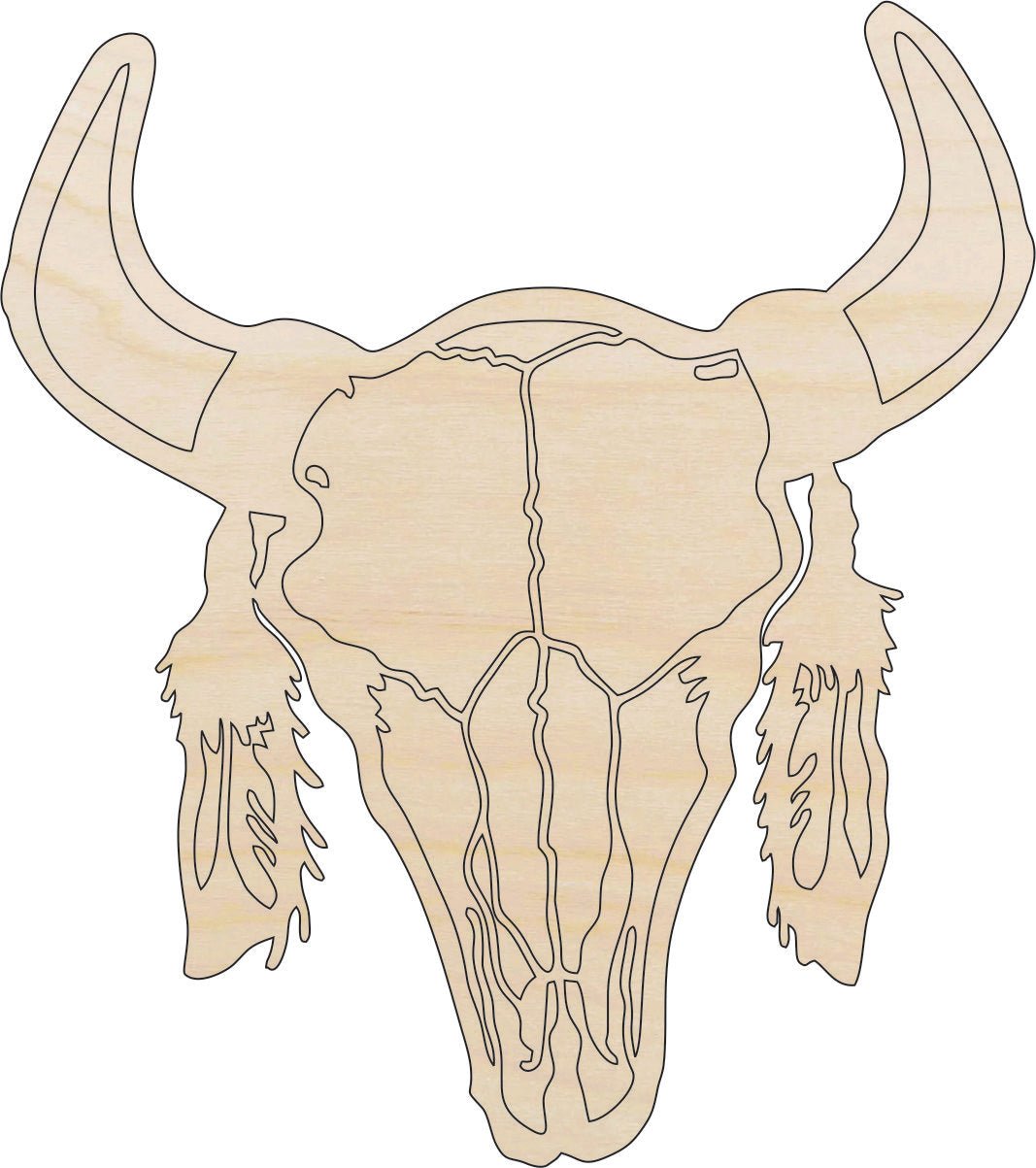 Cow Wood Craft Shape - Laser Cut Baltic Birch Unfinished DIY Wood Art Supplies COW22 - The Wood Shape Store