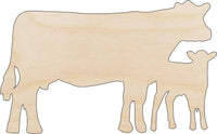 Cow Wood Craft Shape - Laser Cut Baltic Birch Unfinished DIY Wood Art Supplies COW30 - The Wood Shape Store