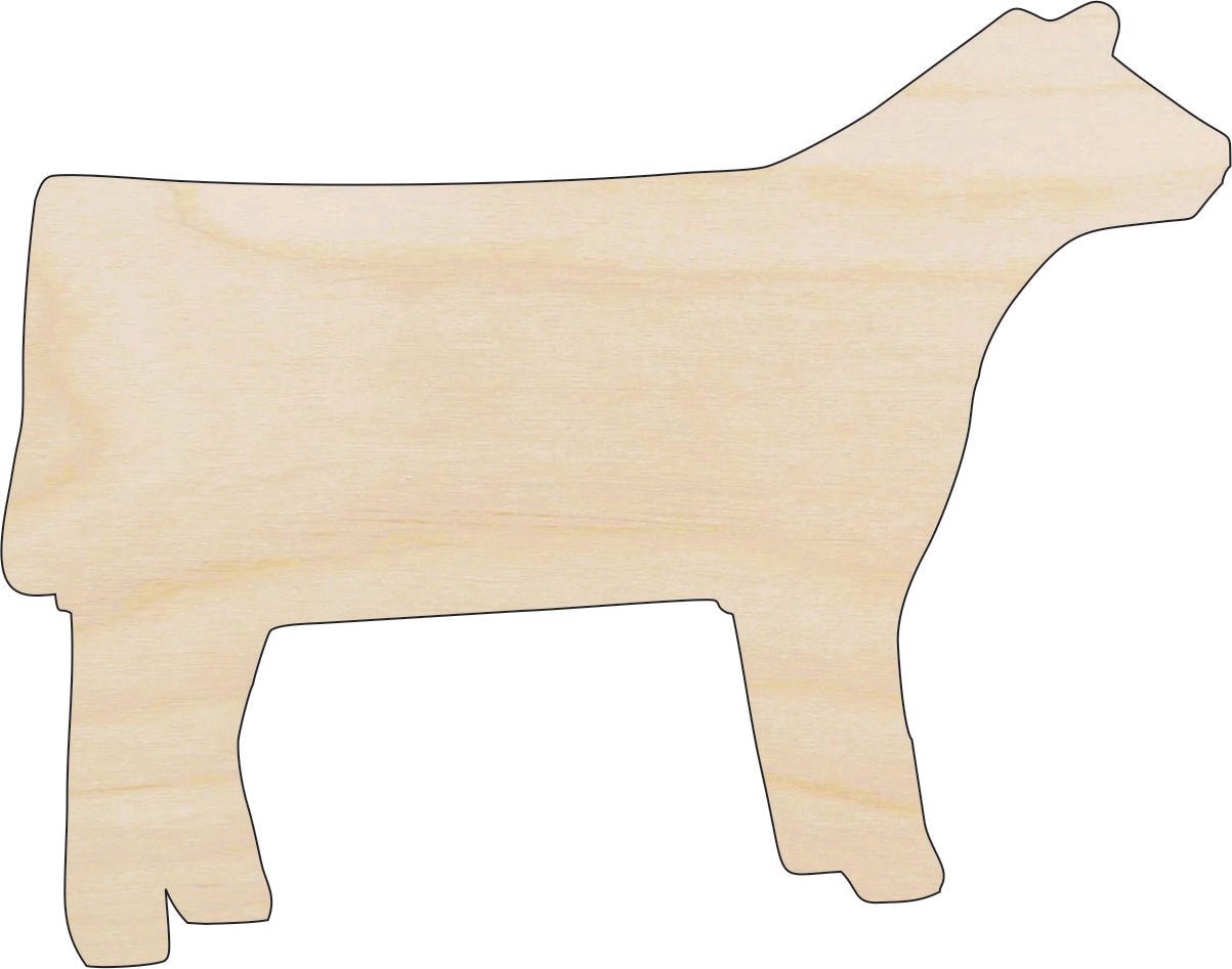 Cow Wood Craft Shape - Laser Cut Baltic Birch Unfinished DIY Wood Art Supplies COW32 - The Wood Shape Store